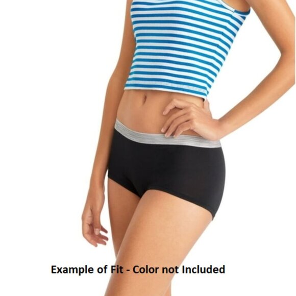 HANES Tagless Cotton Boyshorts 6 Pack Women's Size 5 or Small (NWT) - Picture 3 of 7